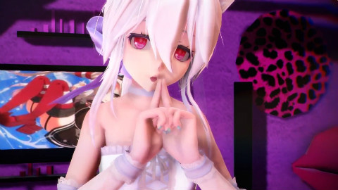 【MMD】白裙猫耳少女弱音「Poker Face」
